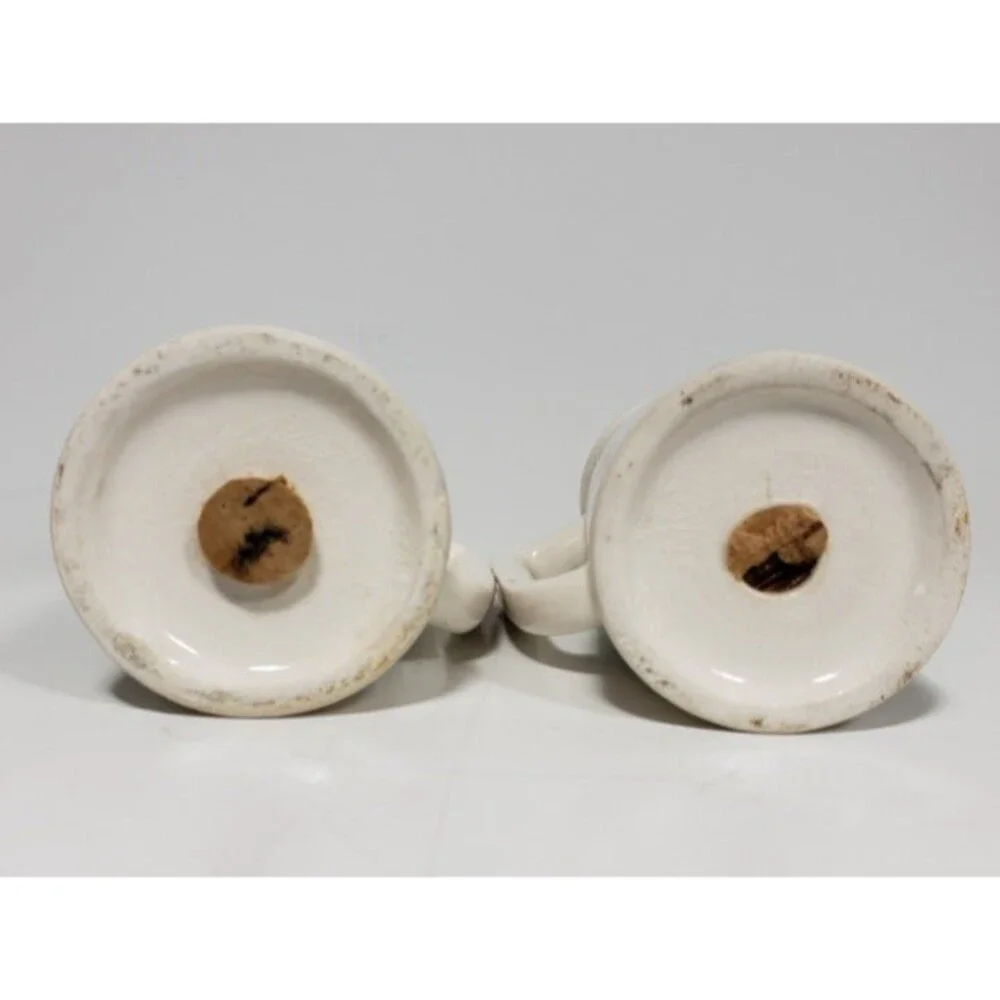 Vintage Salt Pepper Shakers Natural Bridge Virginia Ceramic Coffee Pots Corks
